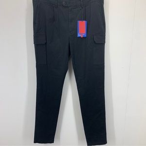 ZNT18 Mens 38x34 Emilio Cargo Pant Modern Cropped Hem Utility Preppy Chino NEW